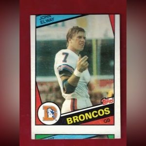 John Elway rookie card with misprint. Topps 1984 #63